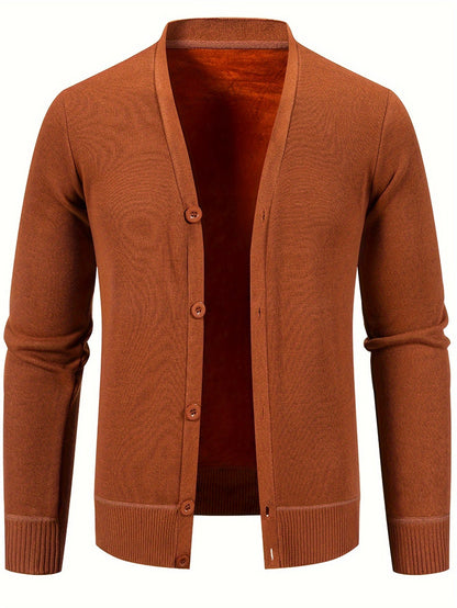 Men's Button-Up Knit Cardigan | Lightweight Layer | Classic V-Neck Sweater