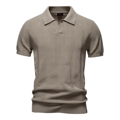 Men’s Knit Polo Shirt | Short-Sleeve Casual Top | Lightweight Summer Wear