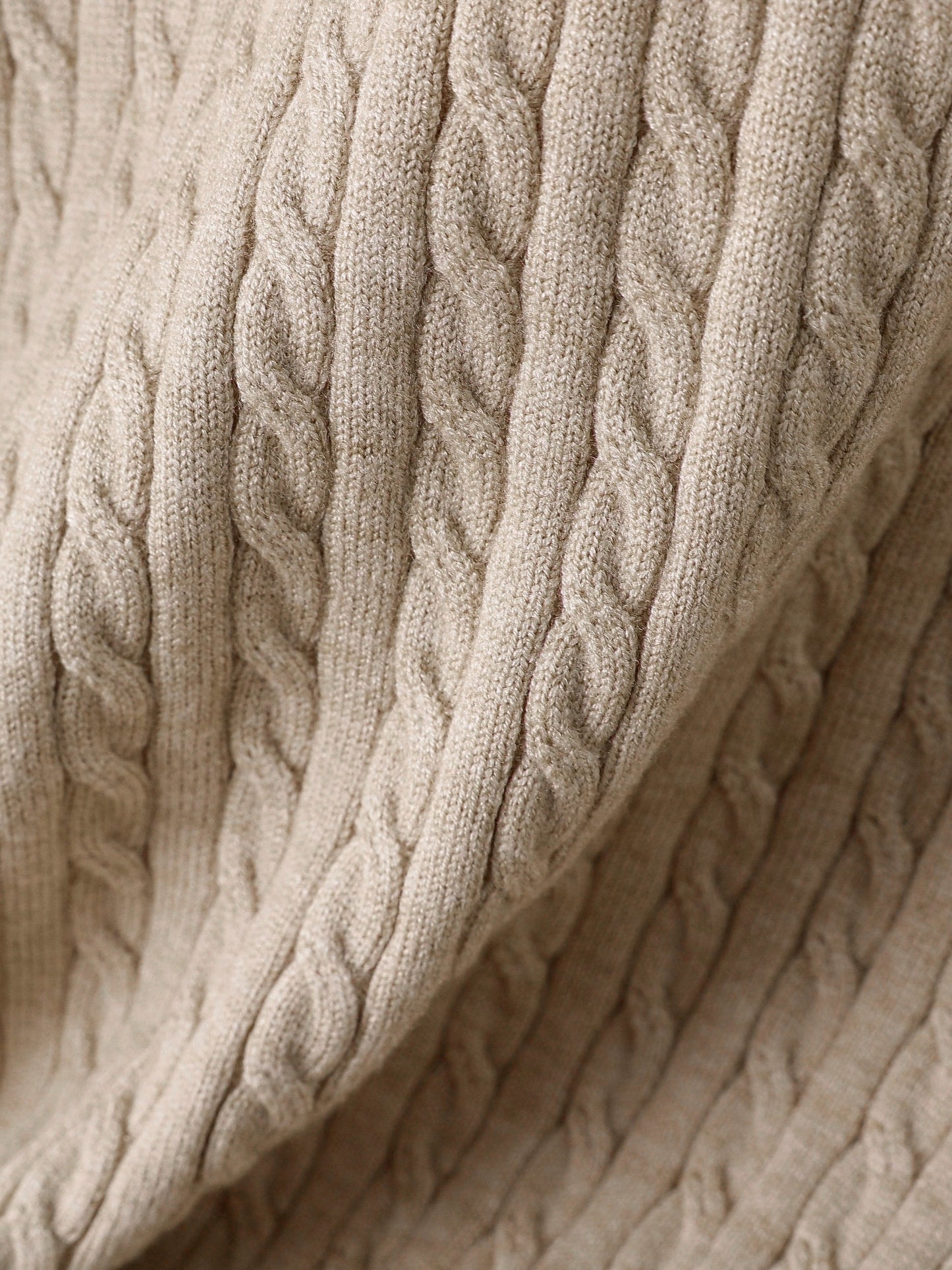 Men’s Cable Knit Pullover Sweater | Lightweight Crewneck | Classic Textured Knitwear