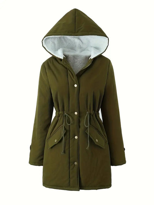 Hooded Fleece-Lined Parka | Warm & Lightweight | Adjustable Waist | Casual Winter Wear