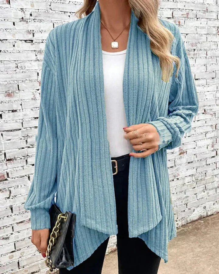 Women's Open-Front Ribbed Cardigan | Lightweight Knit | Cozy & Casual