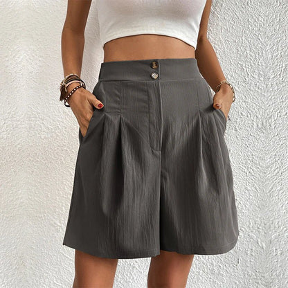Pleated High-Waist Shorts | Relaxed Fit