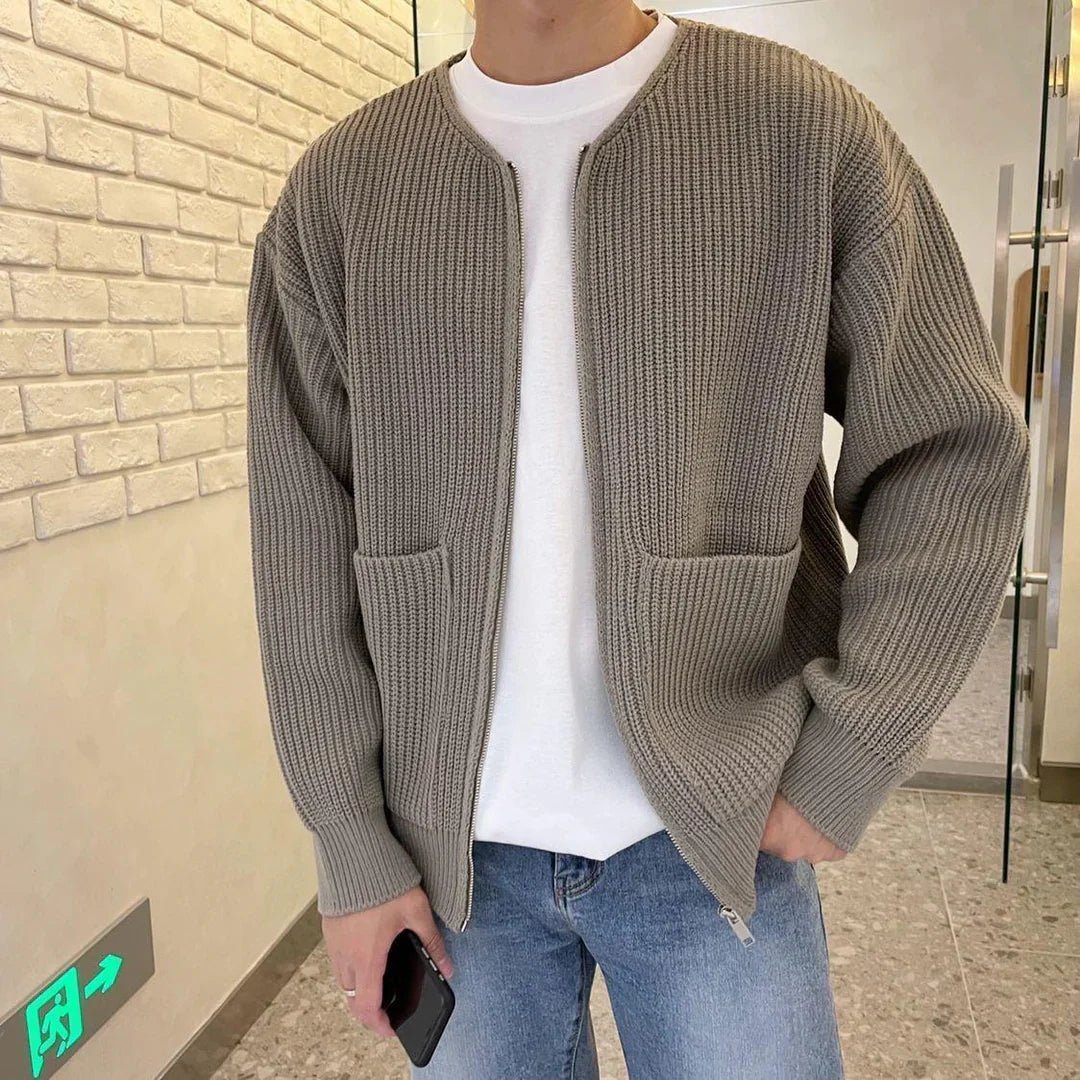 Men's Knit Cardigan Jacket | Minimalist Design | Soft Cotton Blend | Casual Layering