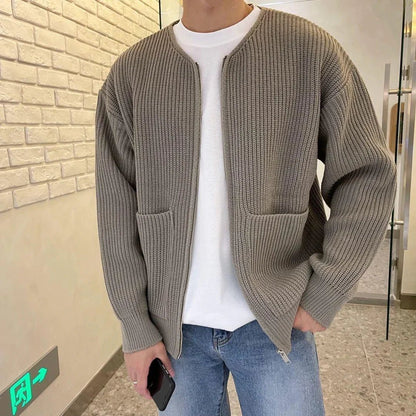 Men's Knit Cardigan Jacket | Minimalist Design | Soft Cotton Blend | Casual Layering