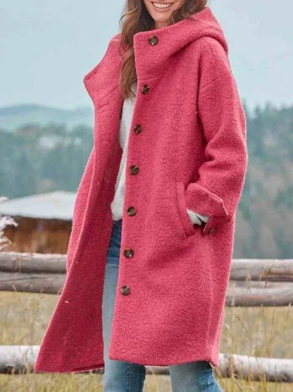 Long Button-Up Teddy Coat | Soft Fleece | Warm & Stylish | Casual Outerwear