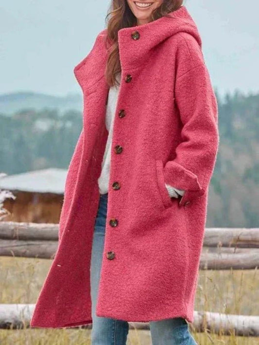 Long Button-Up Teddy Coat | Soft Fleece | Warm & Stylish | Casual Outerwear