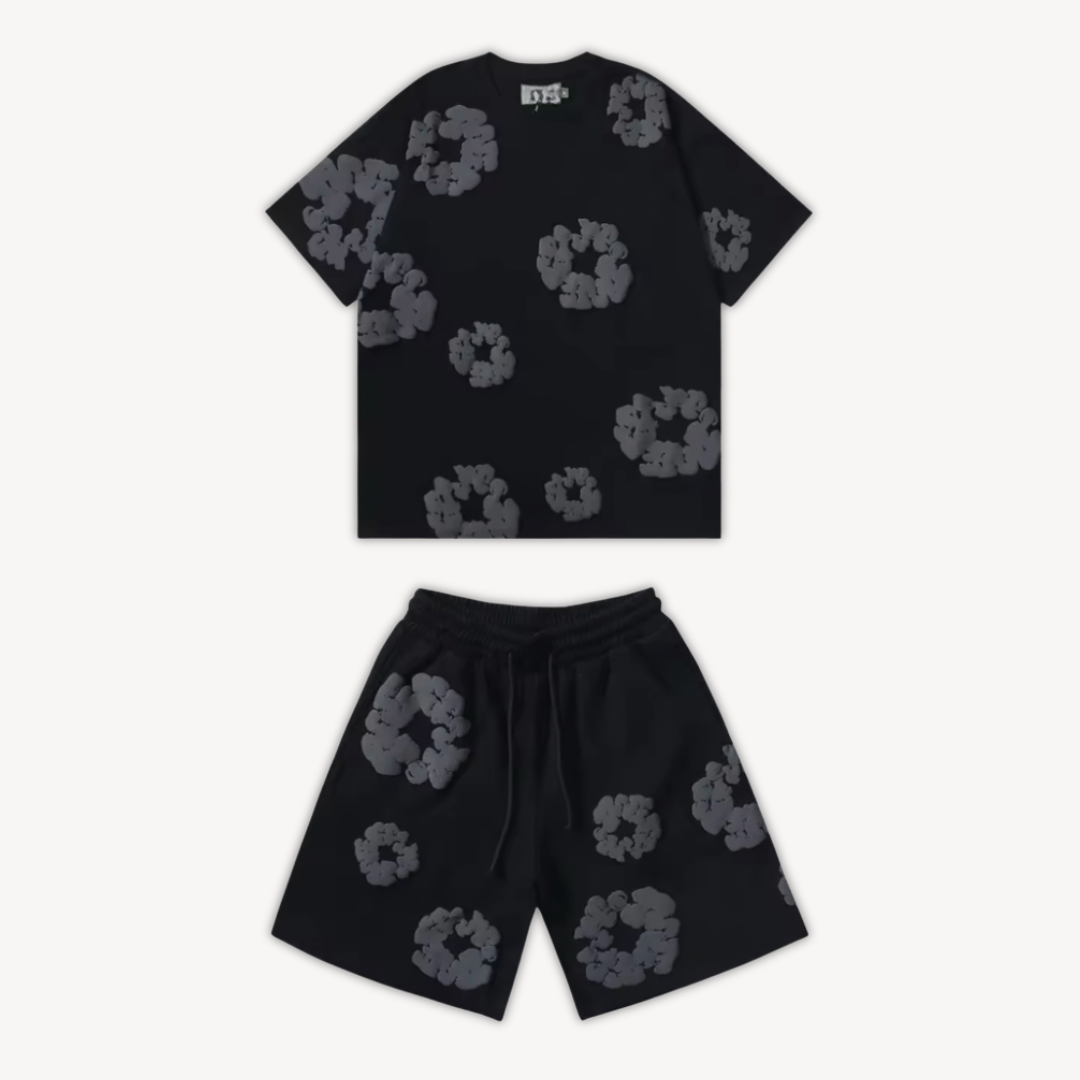 Men's Floral Print Summer Set | Bold Two-Piece Outfit | Lightweight Casual Co-ord