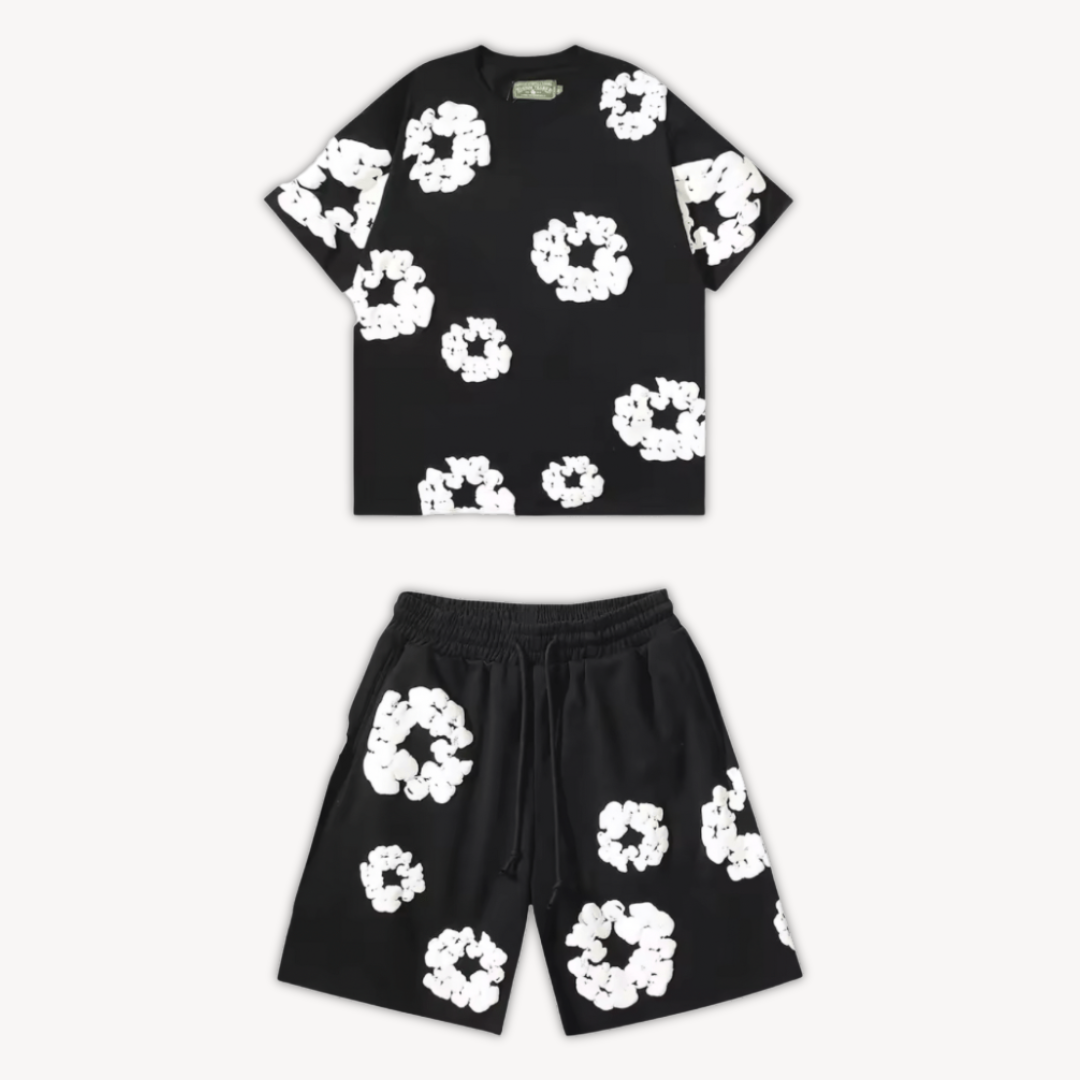 Men's Floral Print Summer Set | Bold Two-Piece Outfit | Lightweight Casual Co-ord