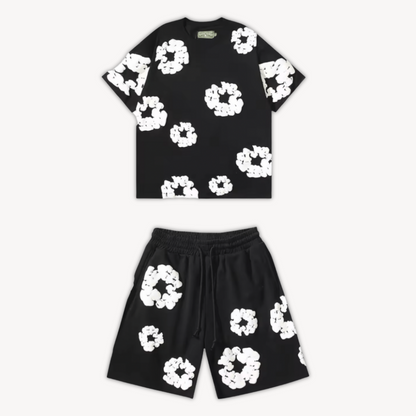 Men's Floral Print Summer Set | Bold Two-Piece Outfit | Lightweight Casual Co-ord