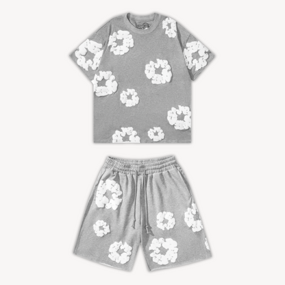 Men's Floral Print Summer Set | Bold Two-Piece Outfit | Lightweight Casual Co-ord