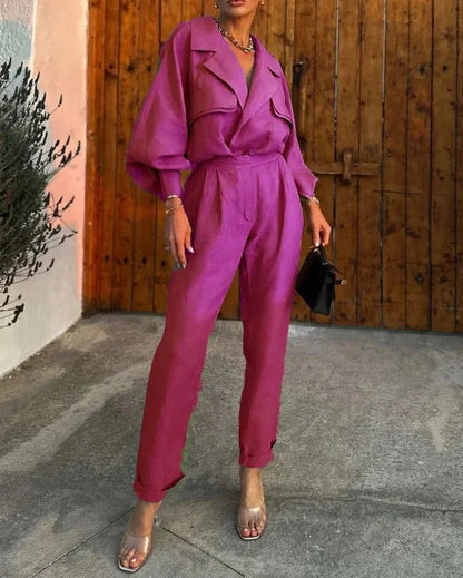 Elegant Utility Jumpsuit | Belted Waist | Relaxed Fit | Day-to-Night Style