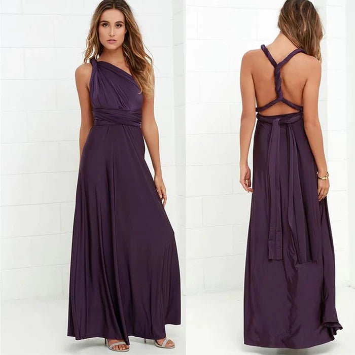 Sleeveless Backless Maxi Dress | Flowing Silhouette | Lightweight Fabric | Formal Evening Wear