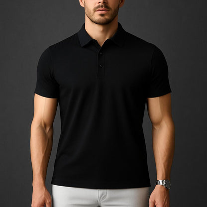 Men’s Stretch Piqué Polo Shirt | Slim Fit | Breathable Summer Essential