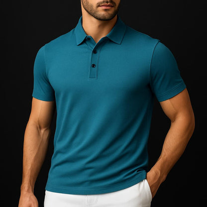 Men’s Stretch Piqué Polo Shirt | Slim Fit | Breathable Summer Essential