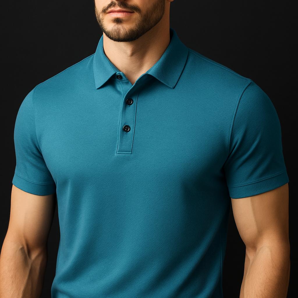 Men’s Stretch Piqué Polo Shirt | Slim Fit | Breathable Summer Essential