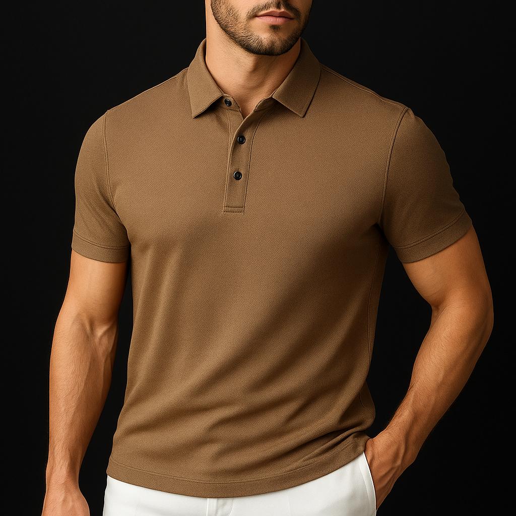 Men’s Stretch Piqué Polo Shirt | Slim Fit | Breathable Summer Essential