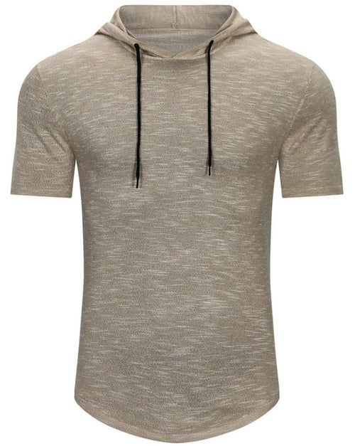 Men’s Lightweight Short Sleeve Hoodie | Stretch Knit | Summer Activewear Top