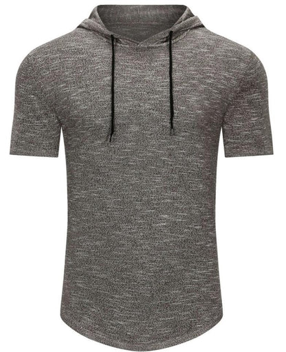 Men’s Lightweight Short Sleeve Hoodie | Stretch Knit | Summer Activewear Top