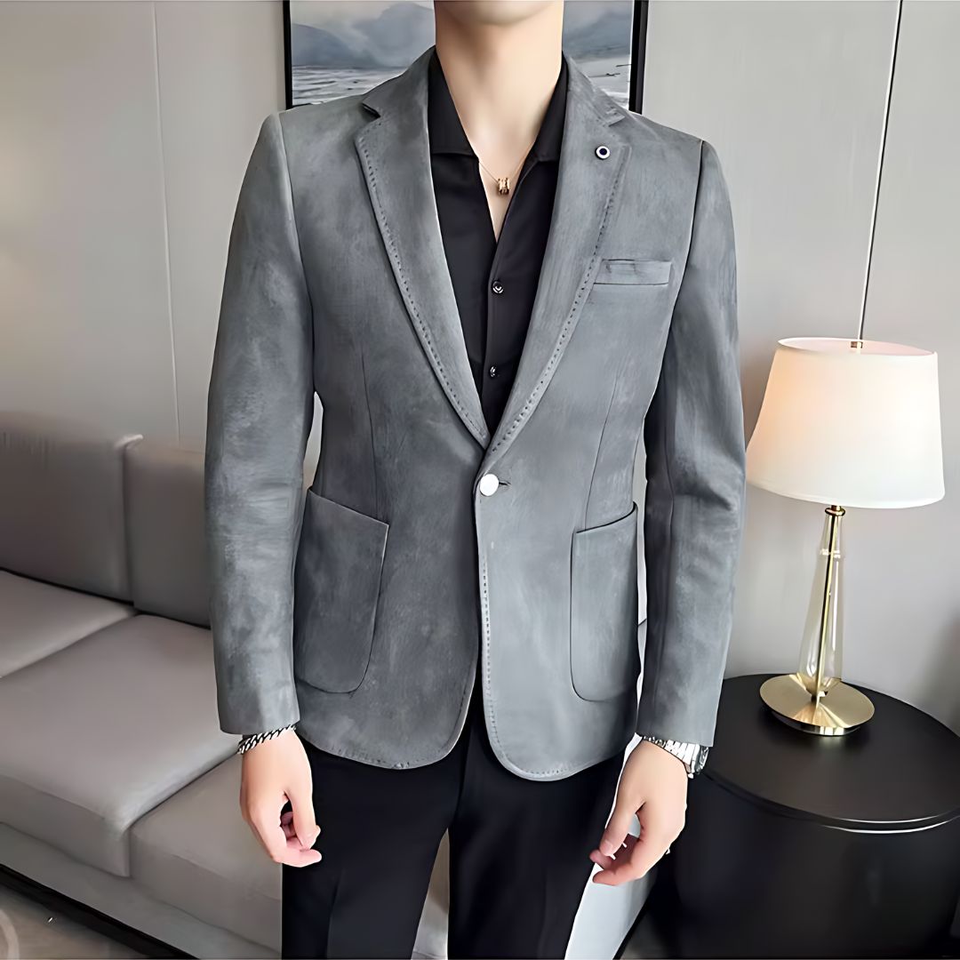 Men’s Slim Fit Blazer | Casual Tailored Jacket | Soft Brushed Finish