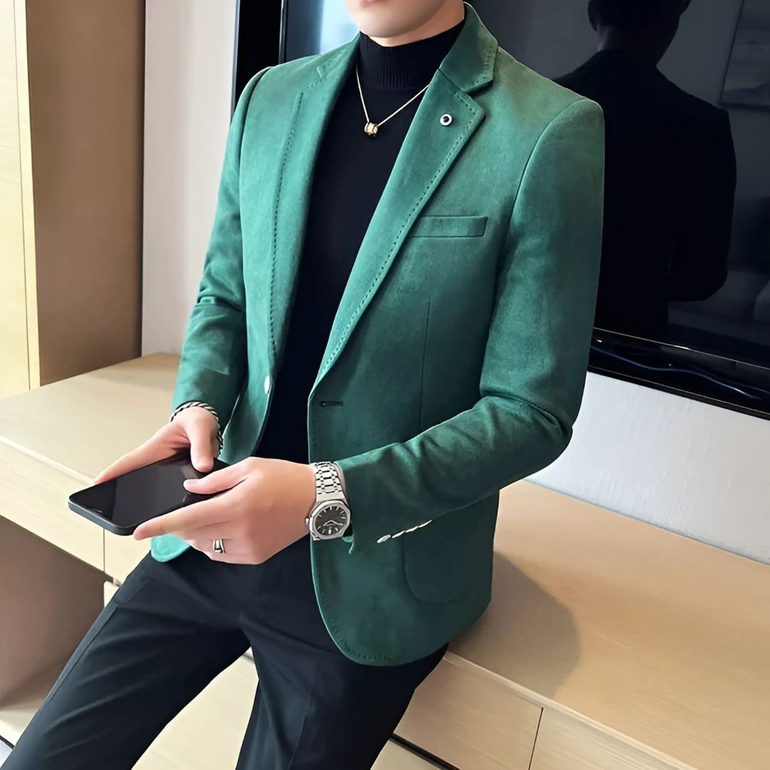 Men’s Slim Fit Blazer | Casual Tailored Jacket | Soft Brushed Finish