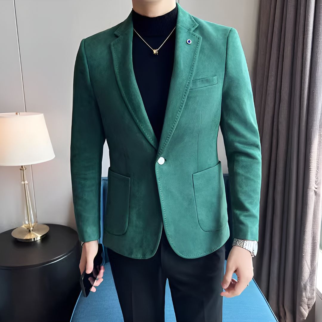 Men’s Slim Fit Blazer | Casual Tailored Jacket | Soft Brushed Finish
