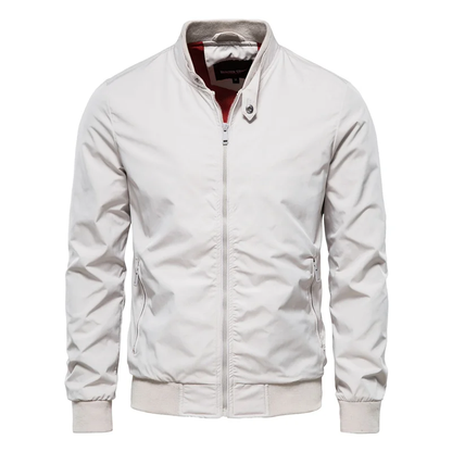 Men’s Lightweight Bomber Jacket | Ribbed Cuffs & Collar | Water-Resistant Windbreaker