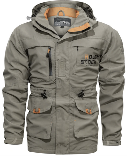 Men’s Tactical Outdoor Jacket | Multi-Pocket Waterproof Shell | Windproof Field Coat