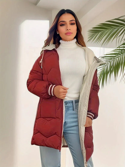Long Puffer Coat with Hood | Ultra-Warm Insulation | Winter Essential | Water-Resistant