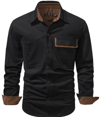 Men's Work Shirt | Two-Tone Detail | Durable Cotton Build