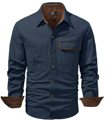 Men's Work Shirt | Two-Tone Detail | Durable Cotton Build