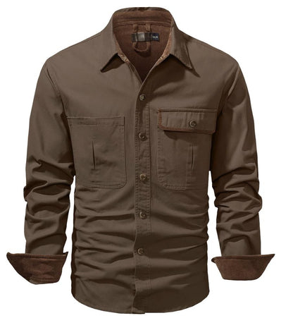 Men's Work Shirt | Two-Tone Detail | Durable Cotton Build