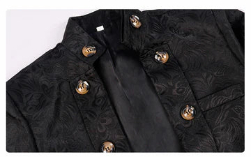 Men’s Velvet Gothic Tailcoat | Vintage Steampunk Jacket | Double-Breasted Formalwear