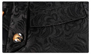 Men’s Velvet Gothic Tailcoat | Vintage Steampunk Jacket | Double-Breasted Formalwear