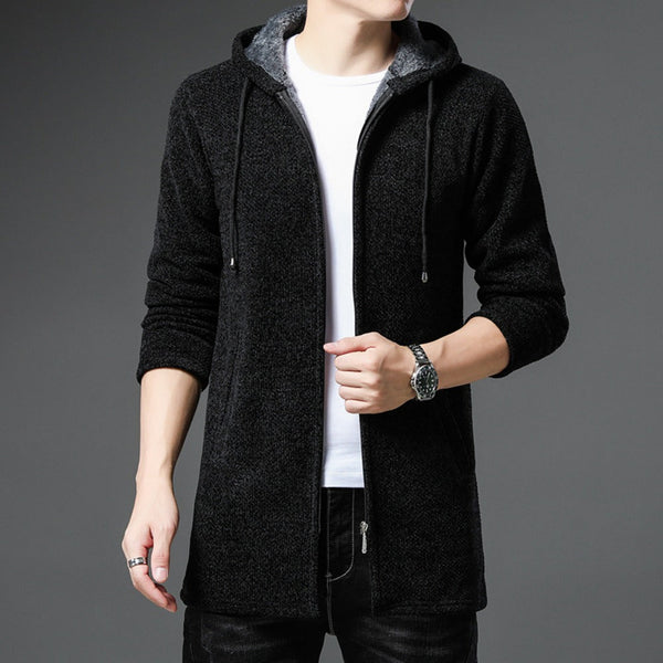 Men’s Fleece Zip Hoodie | Contrast Lined Hood | Lightweight Casual Layer
