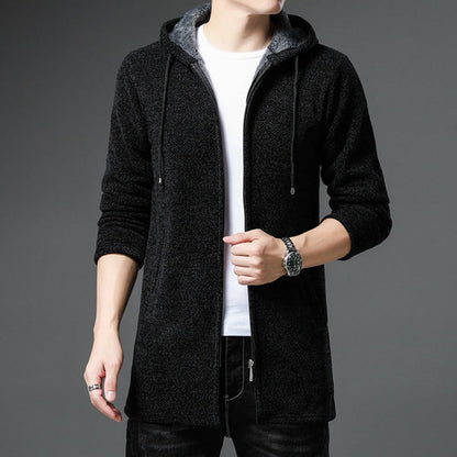 Men’s Fleece Zip Hoodie | Contrast Lined Hood | Lightweight Casual Layer