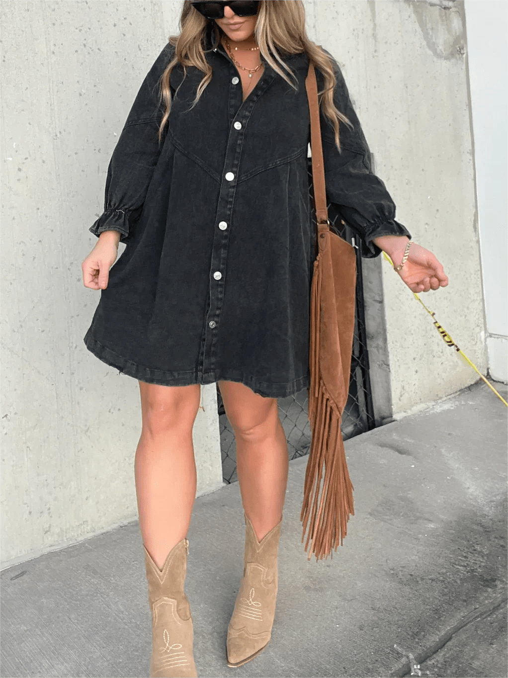 Casual Denim Shirt Dress | Button-Down & Relaxed Fit | Everyday Versatility