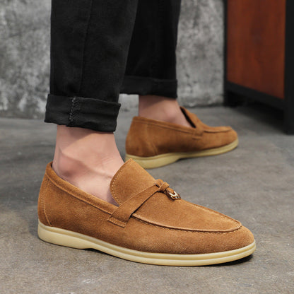Men’s Faux Suede Tassel Loafers | Slip-On Dress Shoes | Lightweight Cushioned Sole