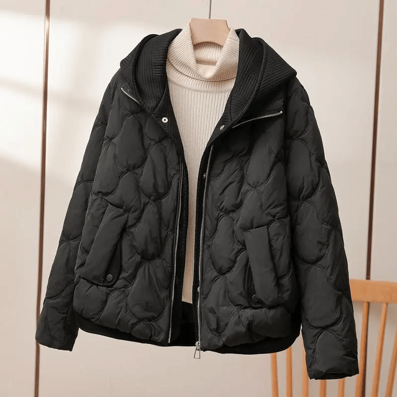 Quilted Hooded Jacket | Lightweight & Cosy | Water-Resistant Polyester | Casual Outerwear