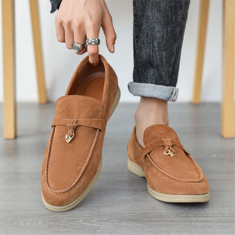 Men’s Faux Suede Tassel Loafers | Slip-On Dress Shoes | Lightweight Cushioned Sole