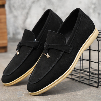 Men’s Faux Suede Tassel Loafers | Slip-On Dress Shoes | Lightweight Cushioned Sole