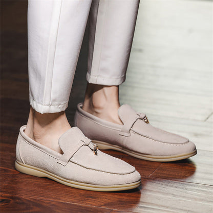 Men’s Faux Suede Tassel Loafers | Slip-On Dress Shoes | Lightweight Cushioned Sole