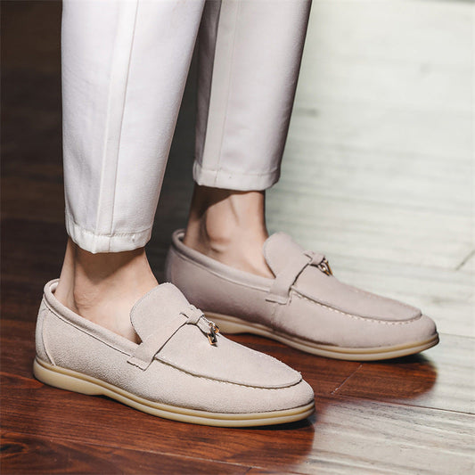 Men’s Faux Suede Tassel Loafers | Slip-On Dress Shoes | Lightweight Cushioned Sole