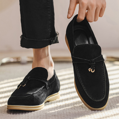 Men’s Faux Suede Tassel Loafers | Slip-On Dress Shoes | Lightweight Cushioned Sole