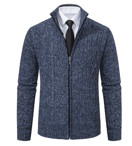 Men’s Knit Zip Jacket | Full-Zip Cardigan Style | Smart Casual Layer