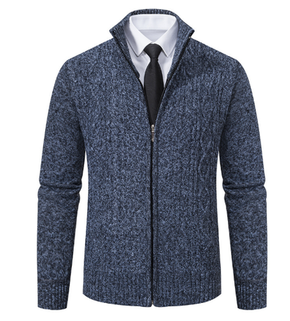 Men’s Knit Zip Jacket | Full-Zip Cardigan Style | Smart Casual Layer
