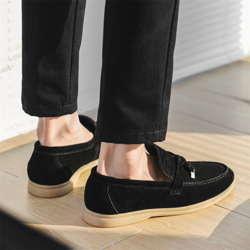 Men’s Faux Suede Tassel Loafers | Slip-On Dress Shoes | Lightweight Cushioned Sole