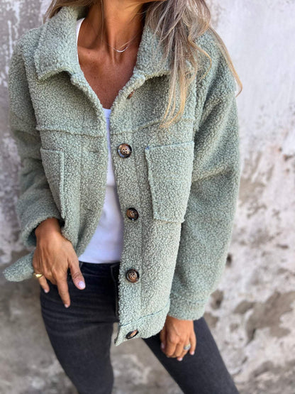Oversized Fleece Jacket | Soft and Cozy | Button-Up Style