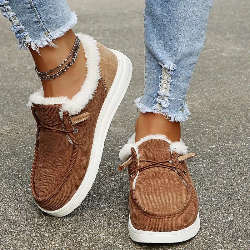 Fleece-Lined Suede Slip-On Shoes | Casual Comfort | Lightweight Design