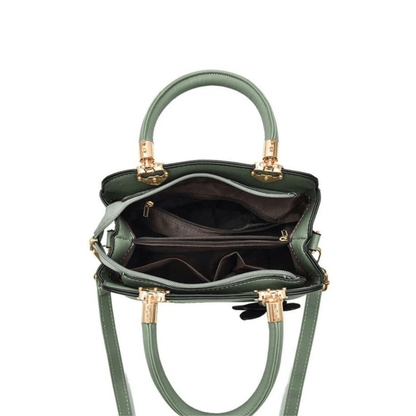 Floral Embroidered Handbag | PU Material | Elegant and Versatile Design