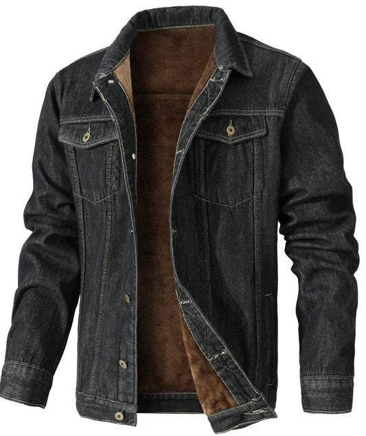 Men’s Sherpa-Lined Denim Jacket | Classic Fit | Cold-Weather Layer